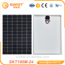 Fabricantes del panel solar del momo 190w en China con TUV ISO CE